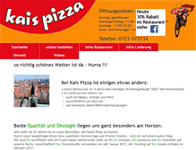 Tablet Screenshot of kais-pizza.de